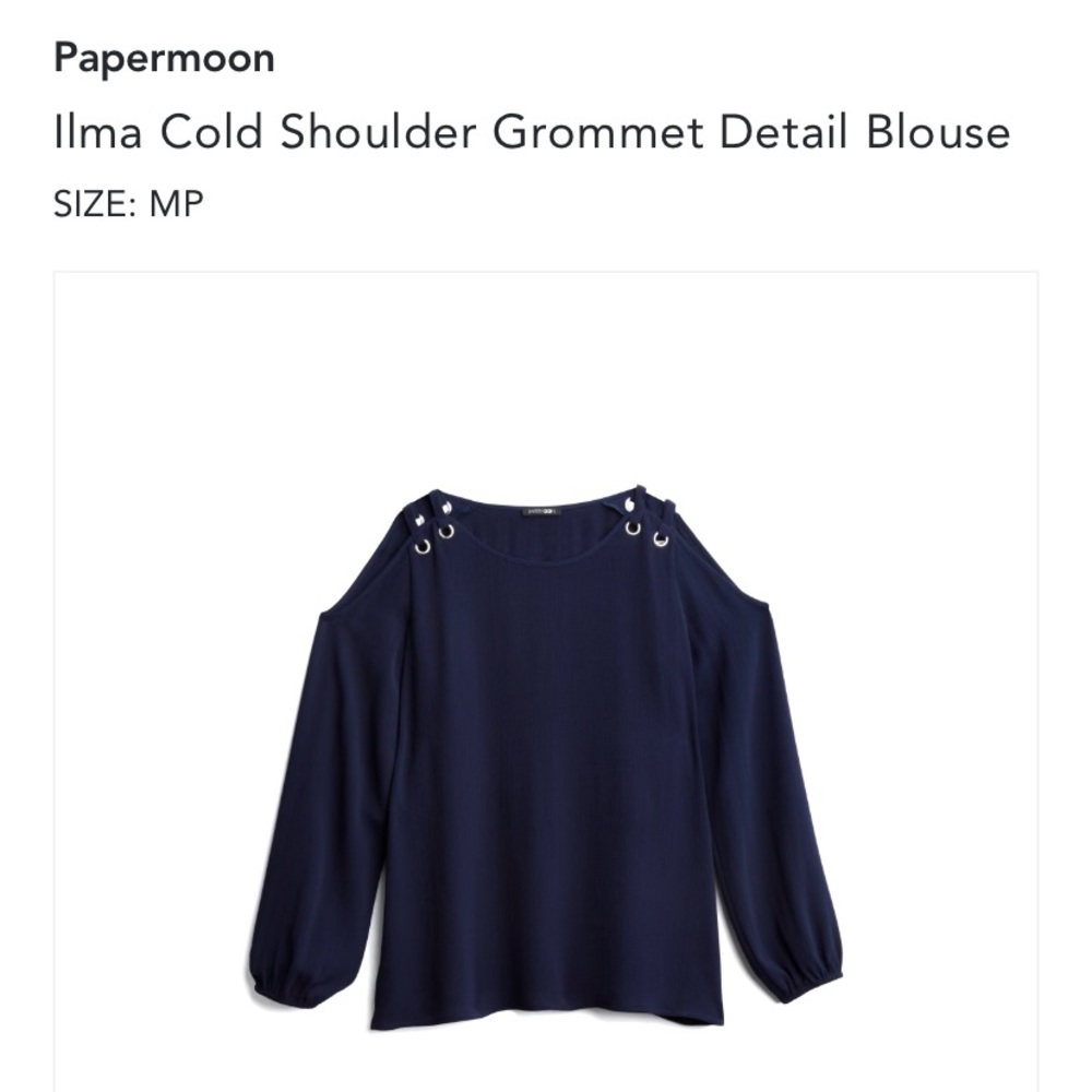 Cold shoulder crommet detail blouse